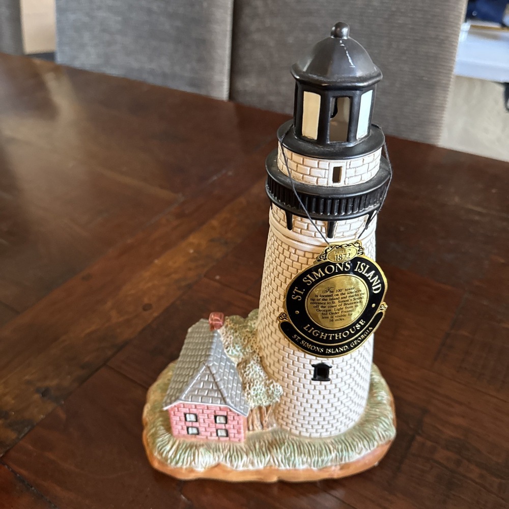 Vintage 1993 Lefton St. Simons Lighthouse  Georgia  Retired‎ 11" X 7" Brunswick
